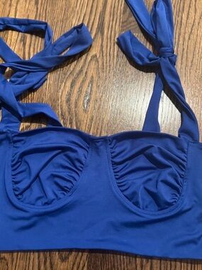 Blue Women’s Tie-Shoulder Top